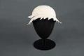 Image of White felt hat with pointed edges, 1950s